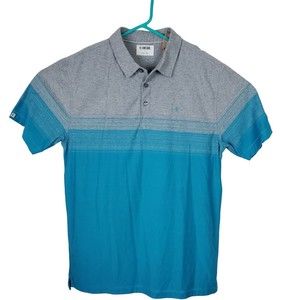 LinkSoul Polo Shirt Mens L Gray Blue Cotton Short Sleeve Telluride Golf Course